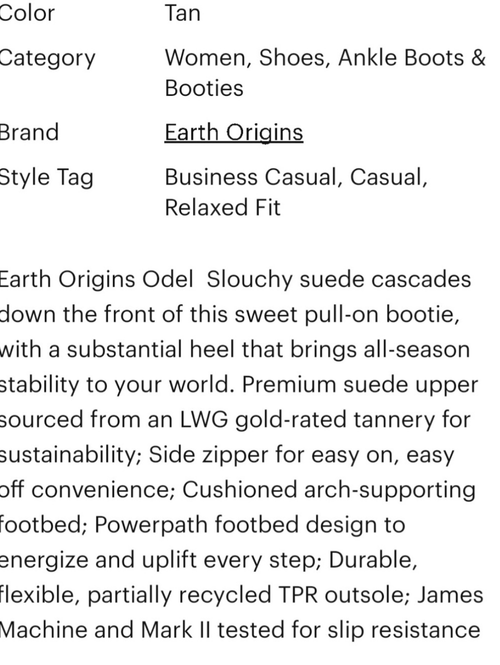 Earth Origins Odel Bone Brown Suede Ankle Booties with Strap Detail US 9 NEW - Picture 15 of 16
